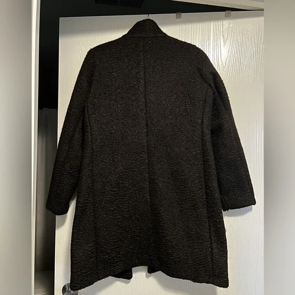Old Navy Black Bouclé Midi Coat - Small - Picture 5 of 11